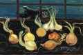 猫と玉ねぎのある静物画 1928 ボリス・ドミトリエヴィチ・グリゴリエフ